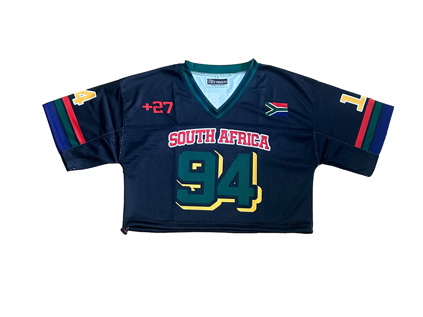 South Africa 🇿🇦 1994' Crop Mesh Black Jersey