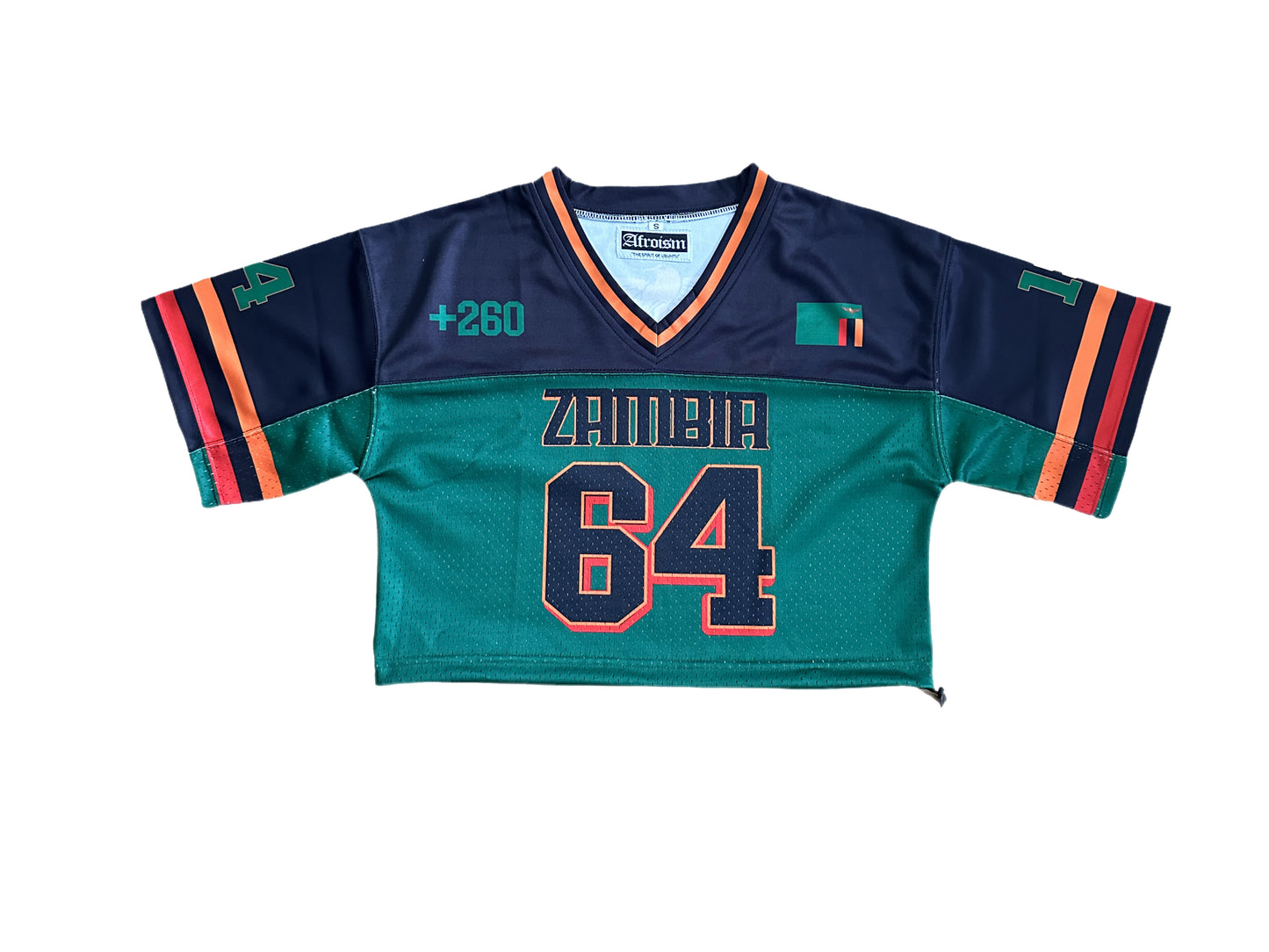 Zambia 1964’ Mesh Crop Jersey