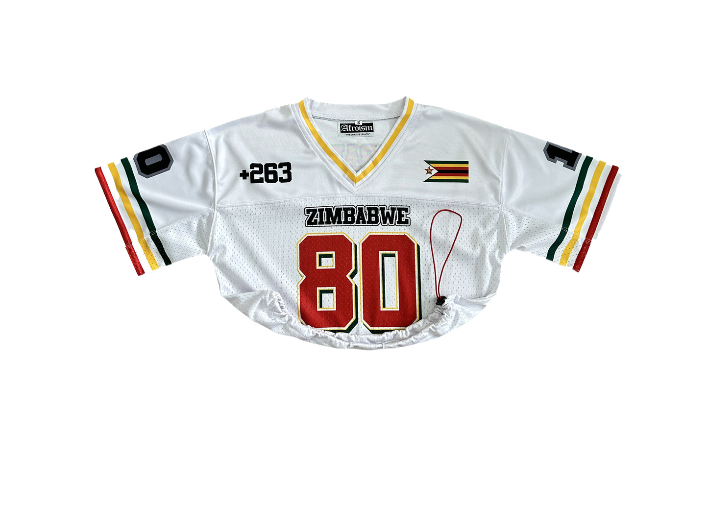 Zim 1980’ White Mesh Crop Jersey