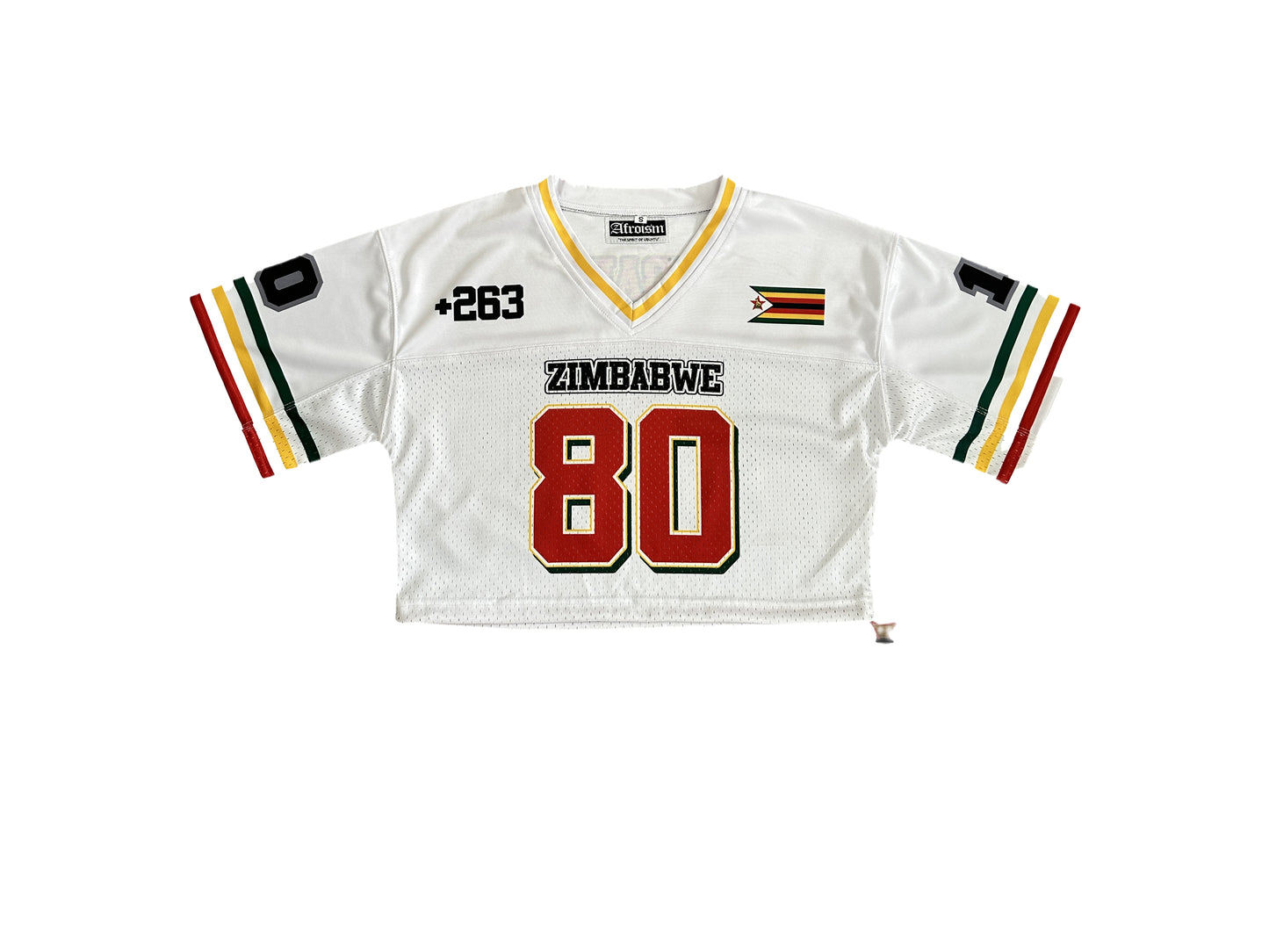 Zim 1980’ White Mesh Crop Jersey