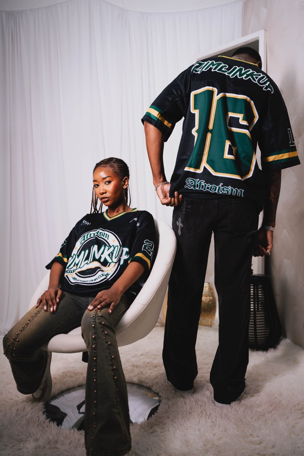 AFROISM X ZIMLINKUP MESH JERSEY - BLACK