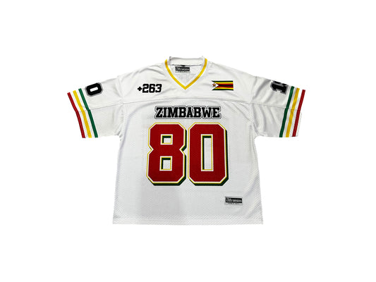 Zimbabwe 🇿🇼 1980’ White Mesh Jersey